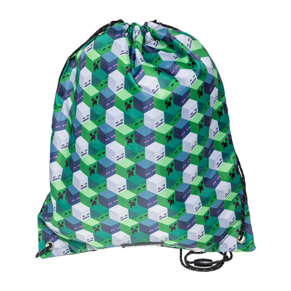 Minecraft – Backpack 38x28x13 cm + Drawstring Gym Bag 35x45 cm + Filled Double Decker (bundle) / Toys