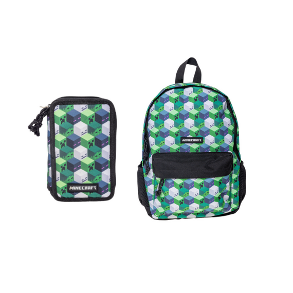 Minecraft – Backpack 38x28x13 cm + Filled Double Decker (bundle) / Toys