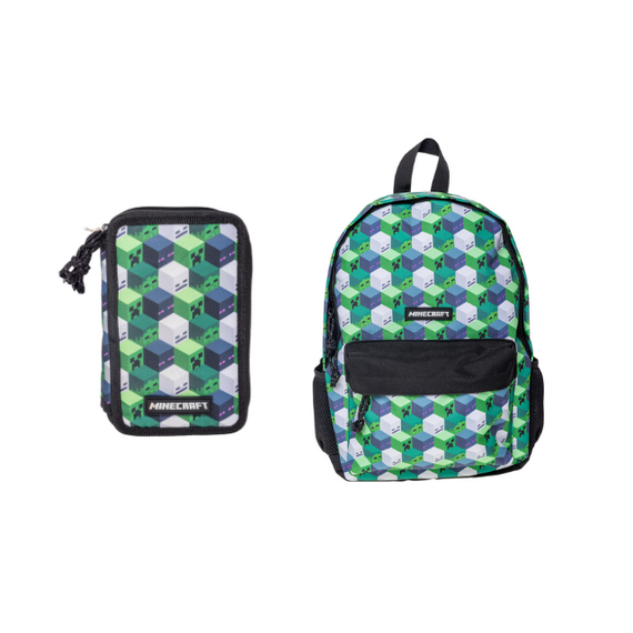 Minecraft – Backpack 38x28x13 cm + Filled Double Decker (bundle) / Toys