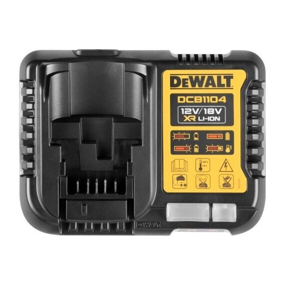 DeWalt DCB1104P2-QW Set charger DCB1104 + 2 batteries DCB184 18 V 5 Ah | Techbox
