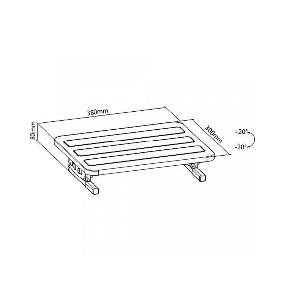 Maclean MC-831 foot rest Black - Various Supplies - Office Supplies - Techbox