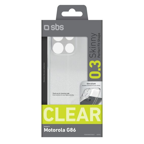 SBS Skinny Cover for Motorola Moto G86 - Transparent | Techbox