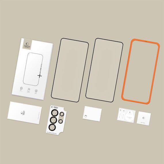 Tech-Protect Easy Set+ 3-Pack Tempered Glass for Samsung Galaxy S26 Ultra - Black