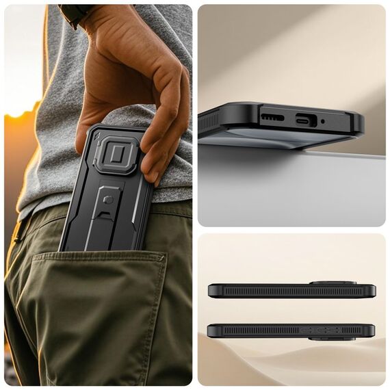 Tech-Protect Kevlar Cam+ 2-set case for Xiaomi Redmi Note 15 Pro 5G - black