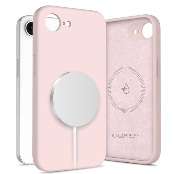 Tech-Protect Silicone MagSafe Case for iPhone 16e / 17e - Pink