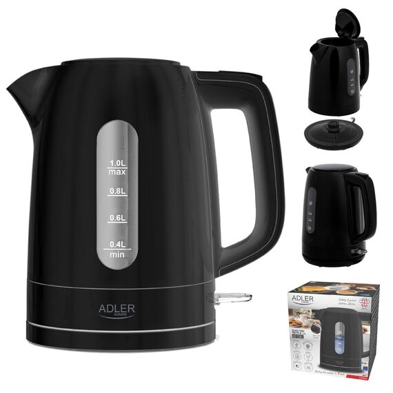 ADLER AD 1380B black electric kettle - Kettles - Coffee & Beverages - Techbox
