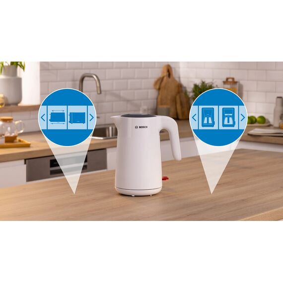 Bosch TWK2M161 electric kettle 1.7 L 2400 W White - Kettles - Coffee & Beverages - Techbox