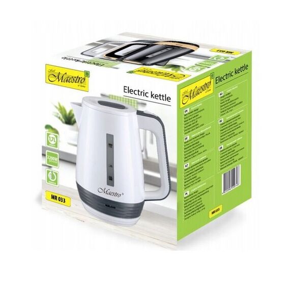 Electric kettle 1.7l 2200W MAESTRO MR-033-WHITE - Kettles - Coffee & Beverages - Techbox