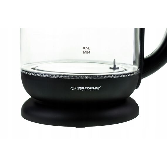 Esperanza EKK027 electric kettle 1.7 L 2200 W Black, Transparent | Techbox