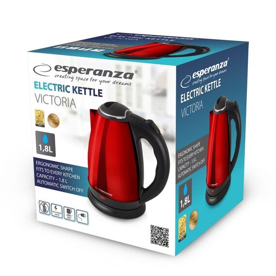 Esperanza EKK113R electric kettle 1.8 L Black,Red 1800 W | Techbox