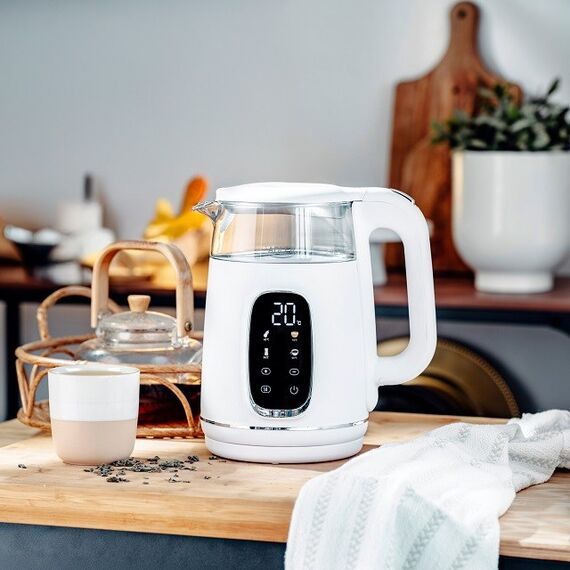 ADLER AD 1305 electric kettle white/silver | Techbox
