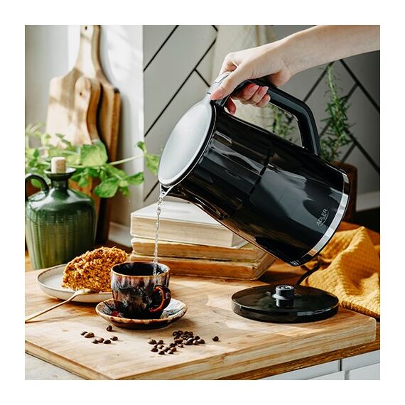 Adler AD 1350 1.7L temperature-controlled LED electric kettle Black - Kettles - Coffee & Beverages - Techbox