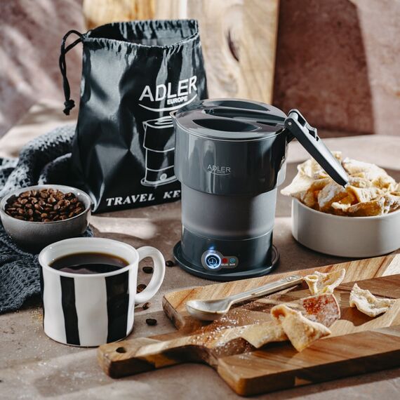 ADLER AD 1377g grey silicone kettle - Kettles - Coffee & Beverages - Techbox