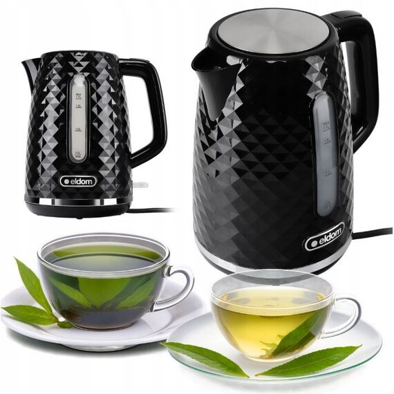 C280C ELDOM Kettle ELLI, capacity 1.7 l, power 2200 W, black, strix, black | Techbox