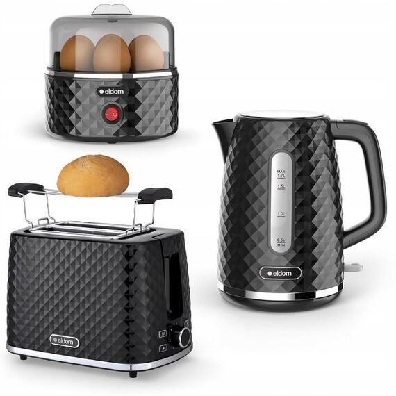 C280C ELDOM Kettle ELLI, capacity 1.7 l, power 2200 W, black, strix, black | Techbox
