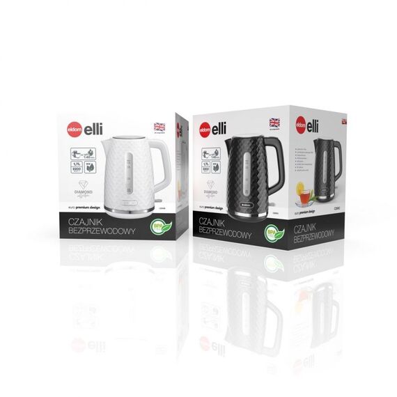 C280C ELDOM Kettle ELLI, capacity 1.7 l, power 2200 W, black, strix, black | Techbox