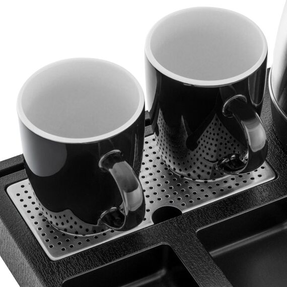 Adler AD 1354 Hotel kettle stainless steel 1.2 L + tray with cups black, steel | Techbox