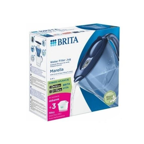 Brita Marella+3 Maxtra Pro PP filter jug (2.4 l; blue) | Techbox