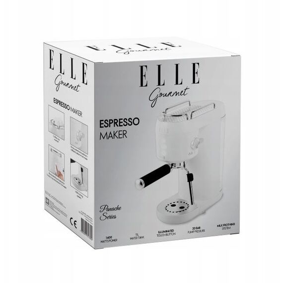 ELLE coffee machine, white | Techbox