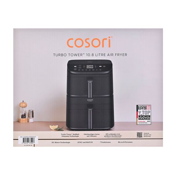 Cosori CAF-DC121 Double 10.8 L Stand-alone Hot air fryer Black | Techbox