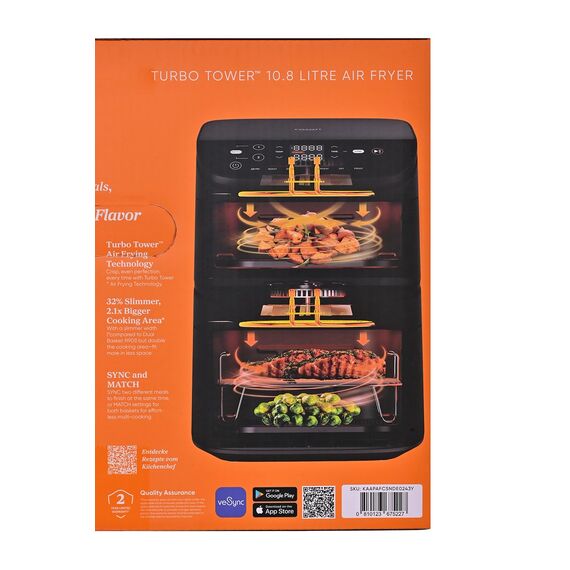 Cosori CAF-DC121 Double 10.8 L Stand-alone Hot air fryer Black | Techbox