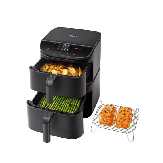 Cosori CAF-DC121 Double 10.8 L Stand-alone Hot air fryer Black | Techbox