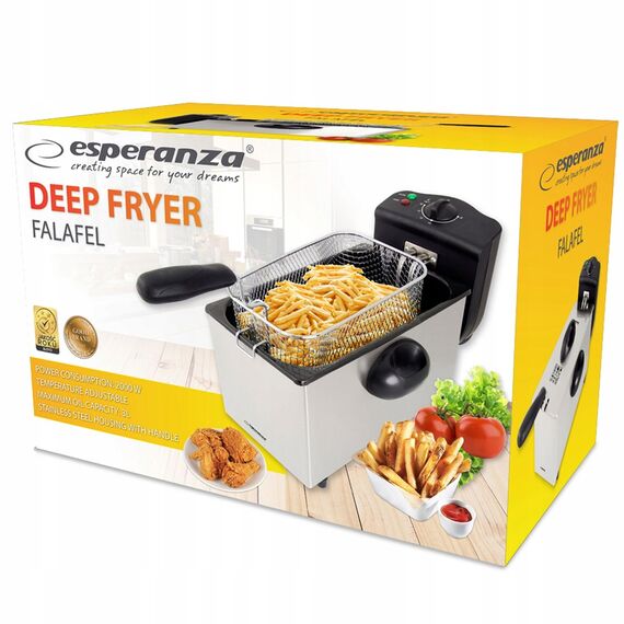 Esperanza EKG010 Deep Fryer 3 L, 2000W Inox - Deep Fryers - Cooking - Techbox