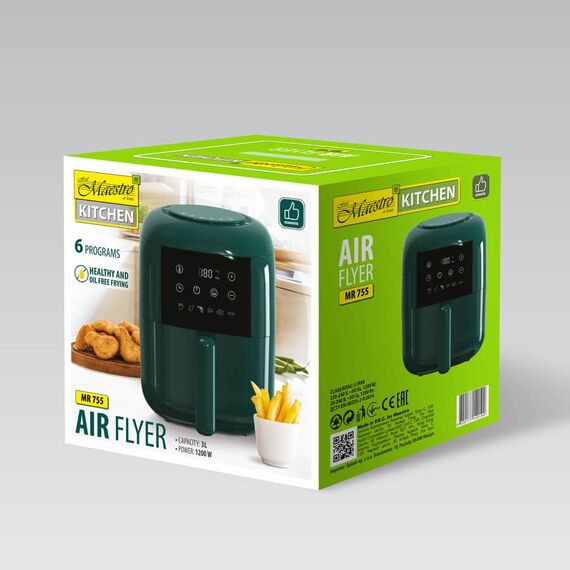 Feel-Maestro MR-755 fryer 3 L 1200 W Hot air fryer Green - Deep Fryers - Cooking - Techbox