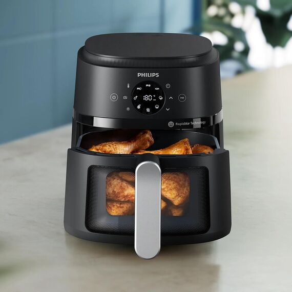 Philips 2000 series NA221/00 fryer Single 4.2 L Stand-alone 1500 W Hot air fryer Silver - Deep Fryers - Cooking - Techbox
