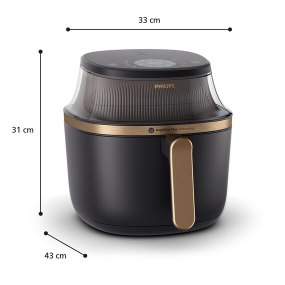 Philips 3000 series NA332/00 fryer Single 6.2 L Stand-alone 1700 W Hot air fryer Black | Techbox