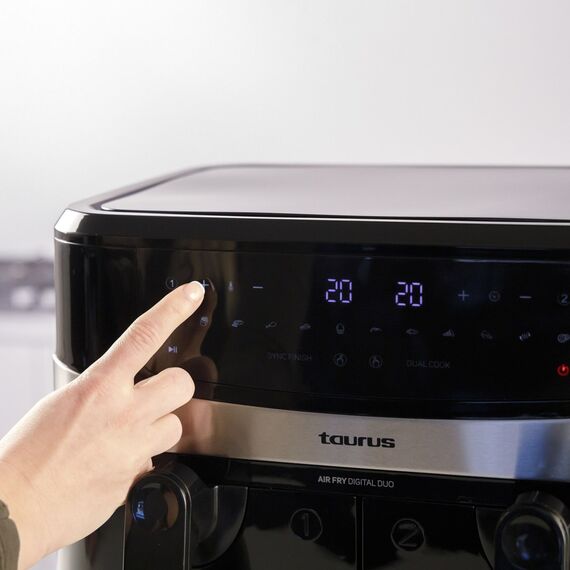 Taurus Air Fry Digital Duo Double 9 L 2200 W Hot air fryer Black - Deep Fryers - Cooking - Techbox