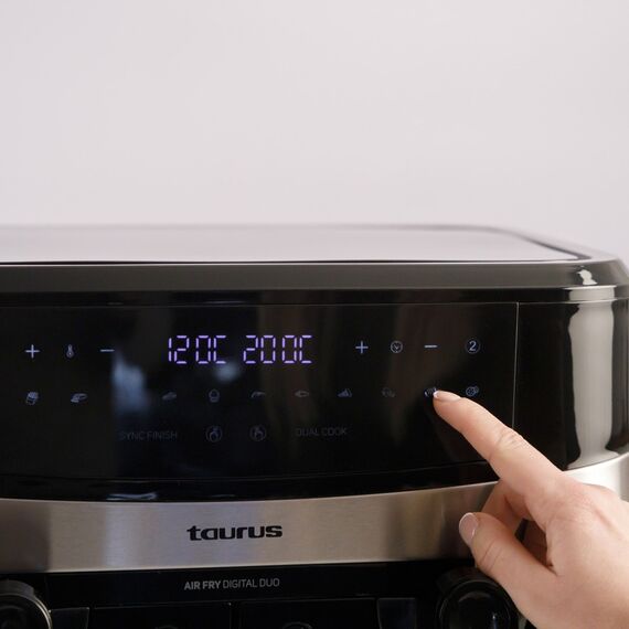 Taurus Air Fry Digital Duo Double 9 L 2200 W Hot air fryer Black - Deep Fryers - Cooking - Techbox