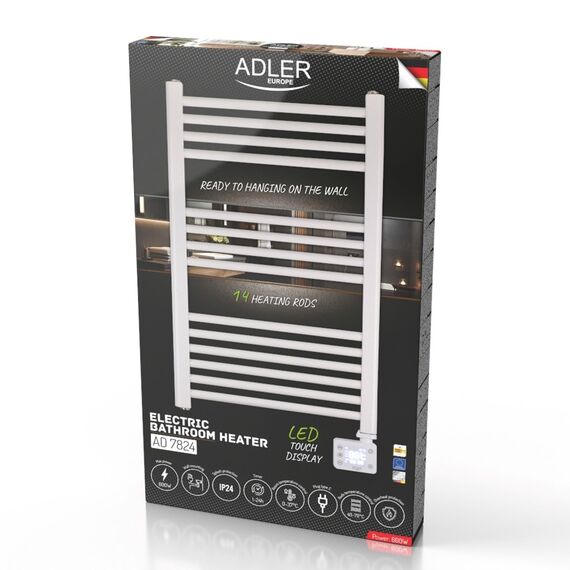Adler AD 7824 Electric bathroom heater LED white | Techbox