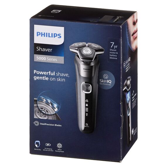 Philips SHAVER Series 5000 S5887/10 Wet and dry electric shaver and soft pouch | Techbox