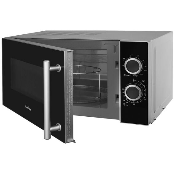Amica AMGF20M1GS microwave Countertop Grill microwave 20 L 700 W Black, Silver | Techbox