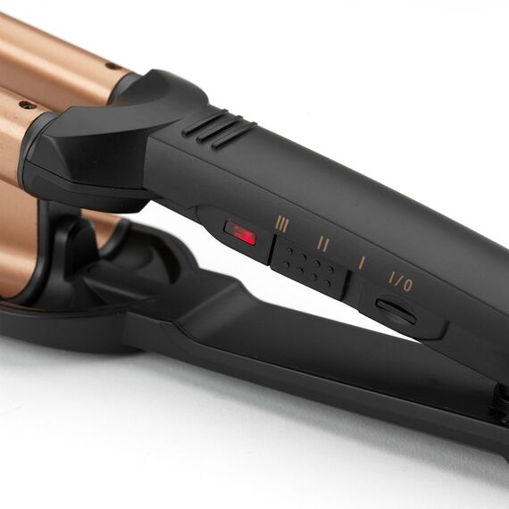 BaByliss Deep Waves Curling iron Warm Black, Orange 98.4" (2.5 m) - Hair Irons & Brushes - Personal Care - Techbox
