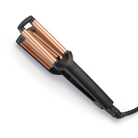 BaByliss Deep Waves Curling iron Warm Black, Orange 98.4" (2.5 m) - Hair Irons & Brushes - Personal Care - Techbox
