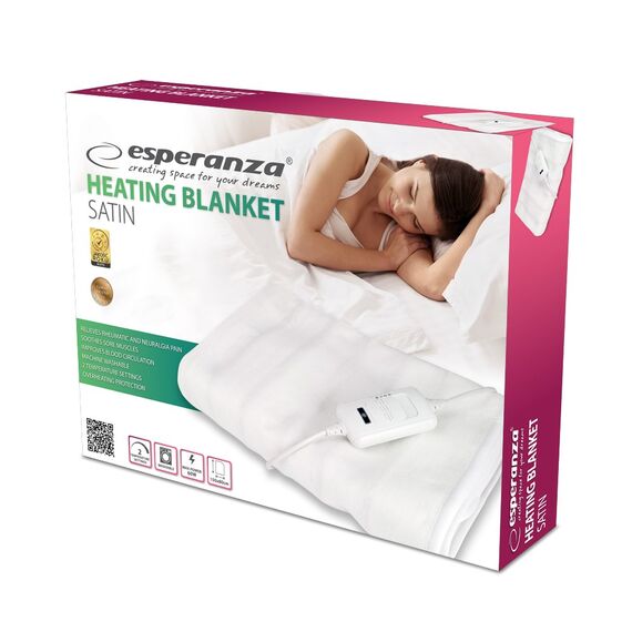 Esperanza EHB002 electric blanket 60 W White Fleece,Polyester - Electric Blankets - Cooling & Heating - Techbox