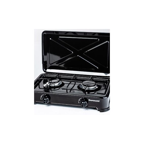 Countertop Hob Gas Ravanson K-02TB [black; 2 zone(s)] | Techbox