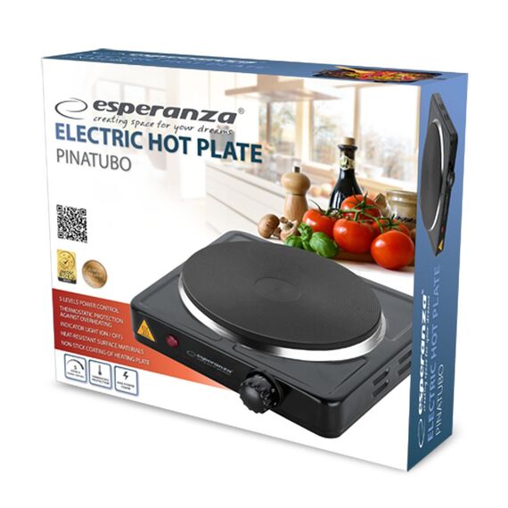 Esperanza EKH002K hob Black Countertop Sealed plate 1 zone(s) | Techbox