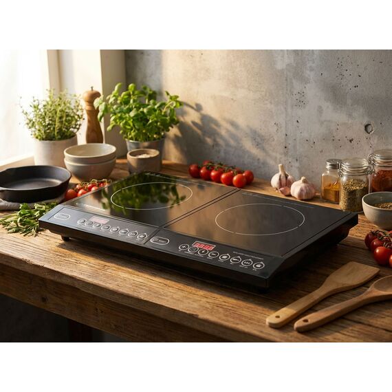 Esperanza EKH008 hob Black Countertop Zone induction hob 2 zone(s) | Techbox