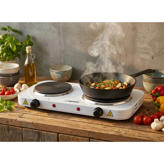 Esperanza EKH014W Electric cooker 2 zones White | Techbox