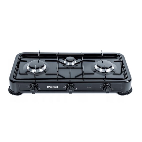 Promis KG300C 3-burner gas cooker, black | Techbox