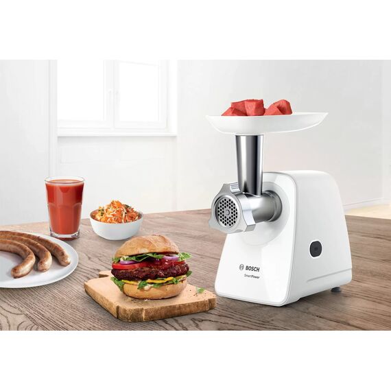 Bosch MFW2520W mincer 1500 W Stainless steel, White | Techbox