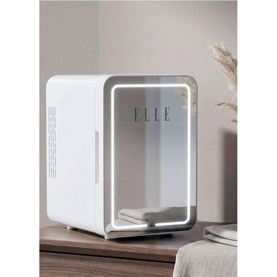 ELLE 6L white mini fridge with LED make-up mirror - Camping - Hobbies - Techbox