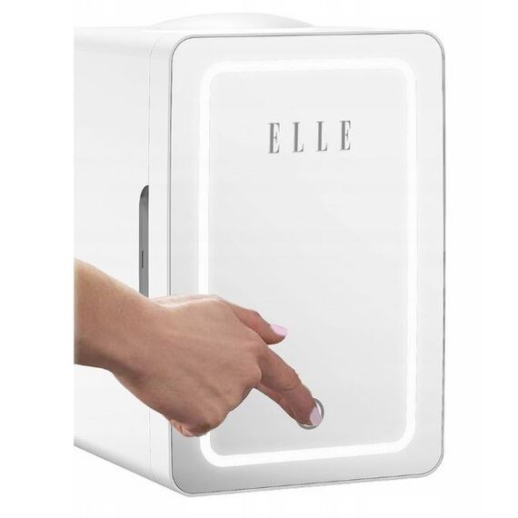 ELLE 6L white mini fridge with LED make-up mirror - Camping - Hobbies - Techbox