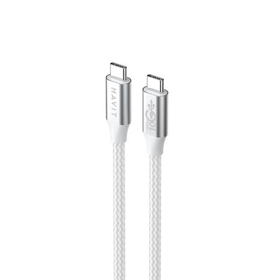 Havit CB6290 - USB Type C to USB Type C cable, 1 m (white/grey) | Techbox