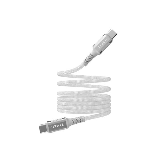 Havit CB6297 - Magnetic cable USB type C to USB type C, 1m (white) - Cables & Adapters - Cables & Accessories - Techbox
