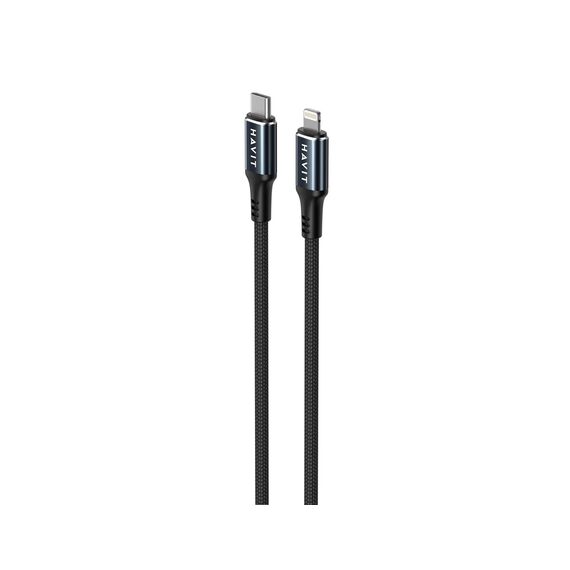 Havit CB6311 - USB Type C to Lightning cable, 1 m (black) - Cables & Adapters - Cables & Accessories - Techbox