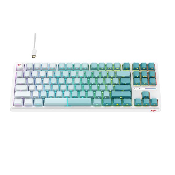 Havit KB901L - gaming keyboard (white and green) - Keyboards - Keyboards & Mice - Techbox
